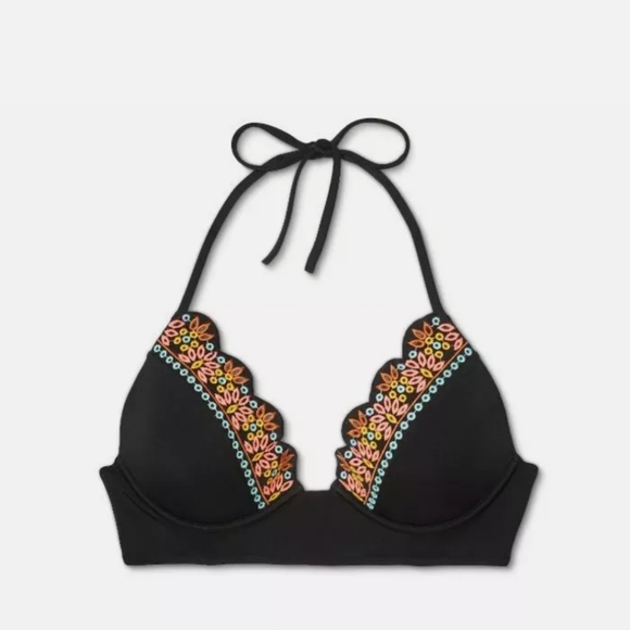 Women's Tropics Light Lift Eyelet Trim TriangleBikini Top-Shade & Shore Size 34D - Picture 3 of 13